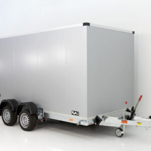 Vezeko Koffer-Absenkanhänger 157x344cm Höhe: 210cm 2,7t | Silber